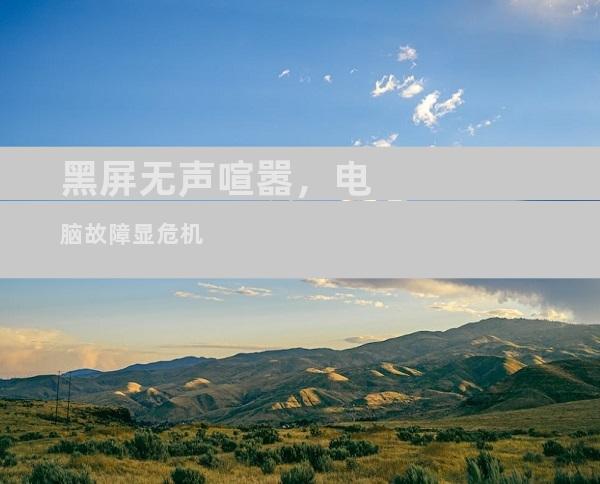 黑屏无声喧嚣，电脑故障显危机